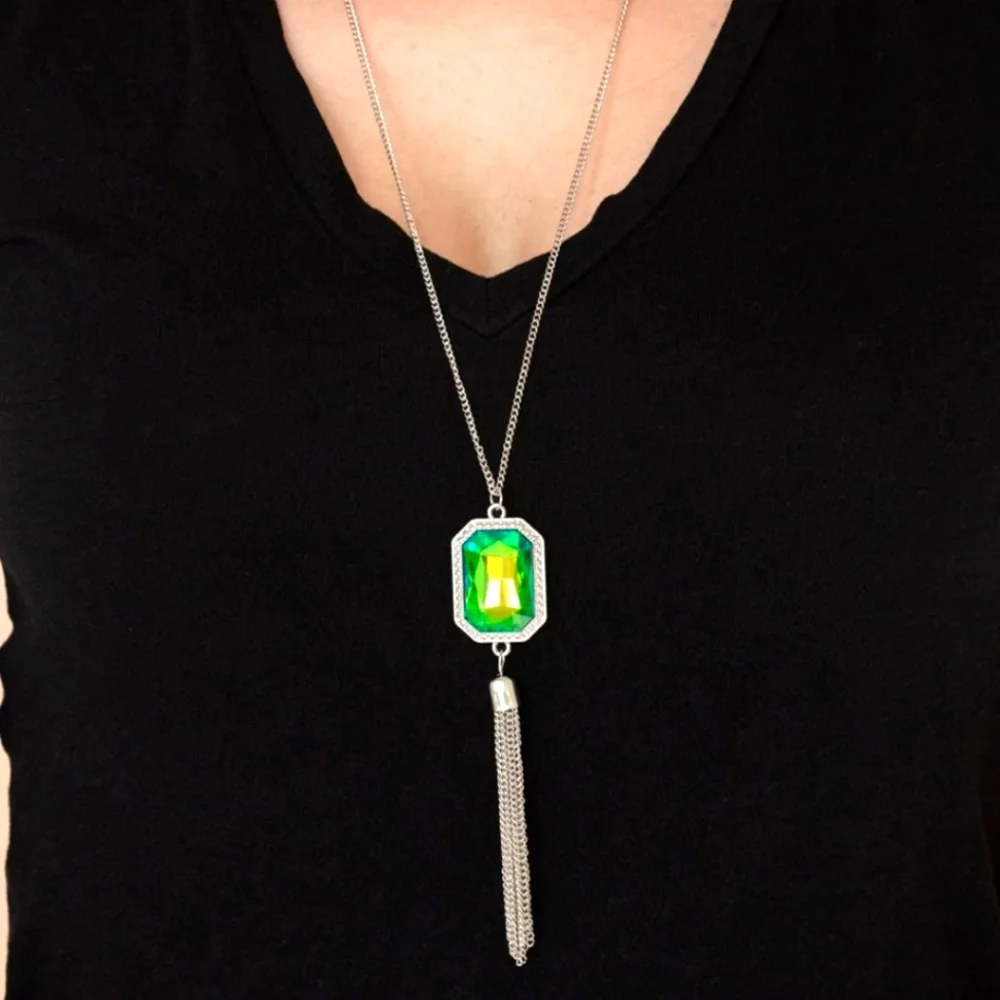 3PCS Green Set: Necklace, Bracelet & Earrings *New* - Picture 4 of 17